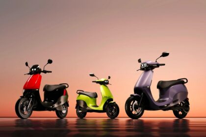 Here is a three image of Ola Electric Scooters with different colour
