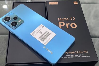 New remi note 12 pro in blue color with black box