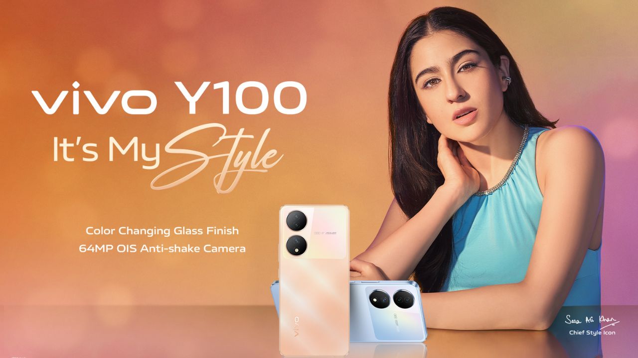 vivo Y100 in good frame with a model