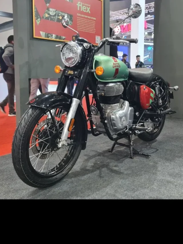 royal enfield classic 350 flex fuel, flex fuel motorcycle, royal enfield flex fuel bike, royal enfield ethanol bike, flex fuel vehicles india, royal enfield classic 350 features, best mileage bikes, most fuel efficient bikes,