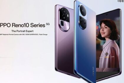 Oppo Reno 10 pro in 3 color with a photo of model