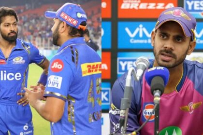 hardik and rohit talking in one side and tiwary in press conference
