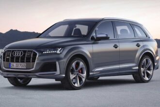 Here is image of black colour Audi Q7 Bold Edition car