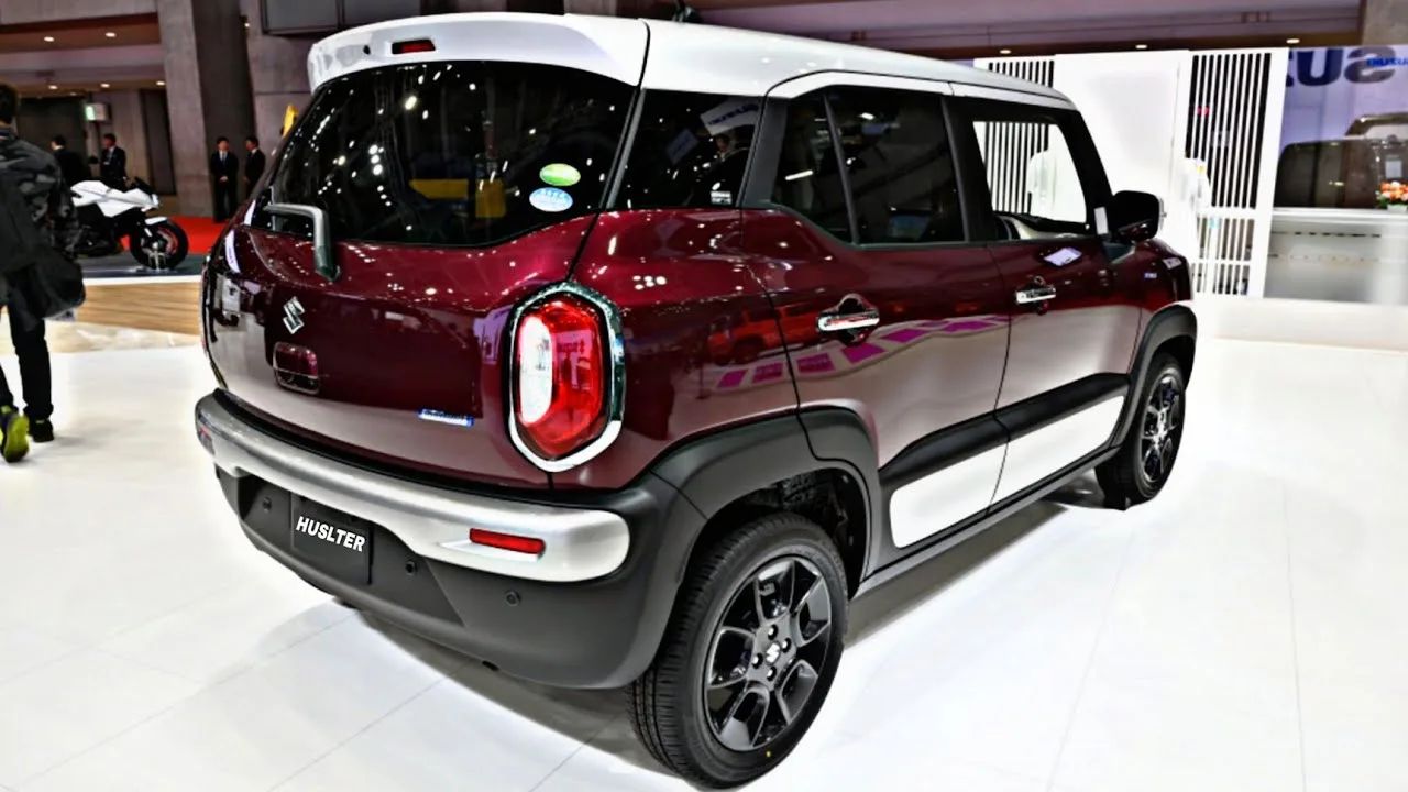Here is Image of red colour Maruti Suzuki Hustler with White Colour Sunroof
