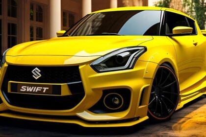 Here is Image of yellow colour Maruti Suzuki Swift ZXi car